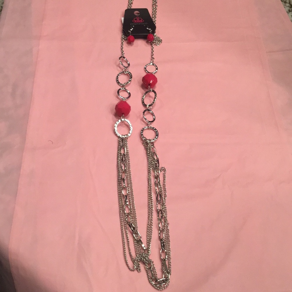Margarita pink necklace with matching earrings